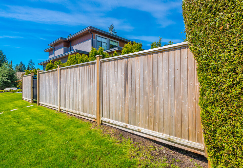 Wooden fence Separate and protect private property