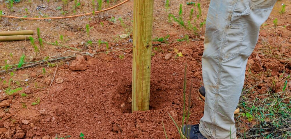 wooden fence post stability